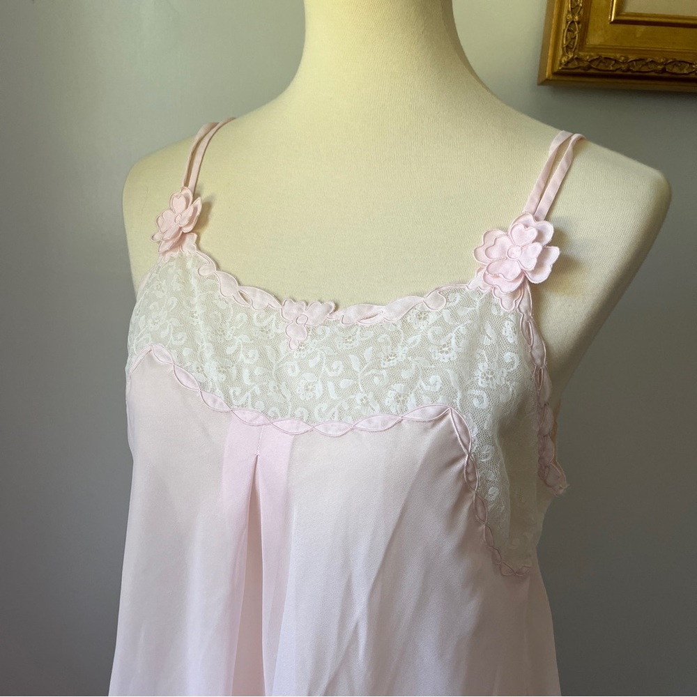 Femme SAAB LINGERIE Lace Trim Nightgown LIGHT PINK